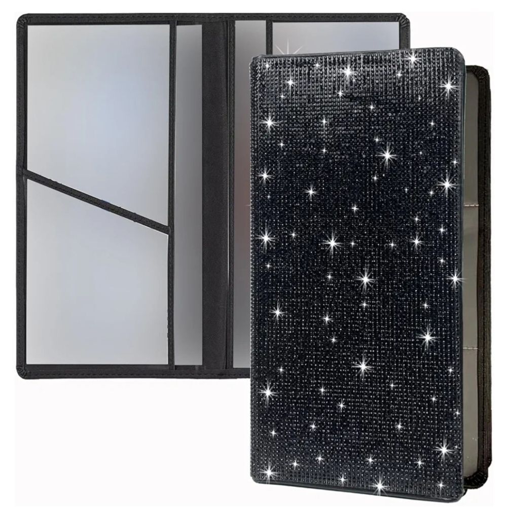 Toursuit Rhinestone Document Organizer- Black